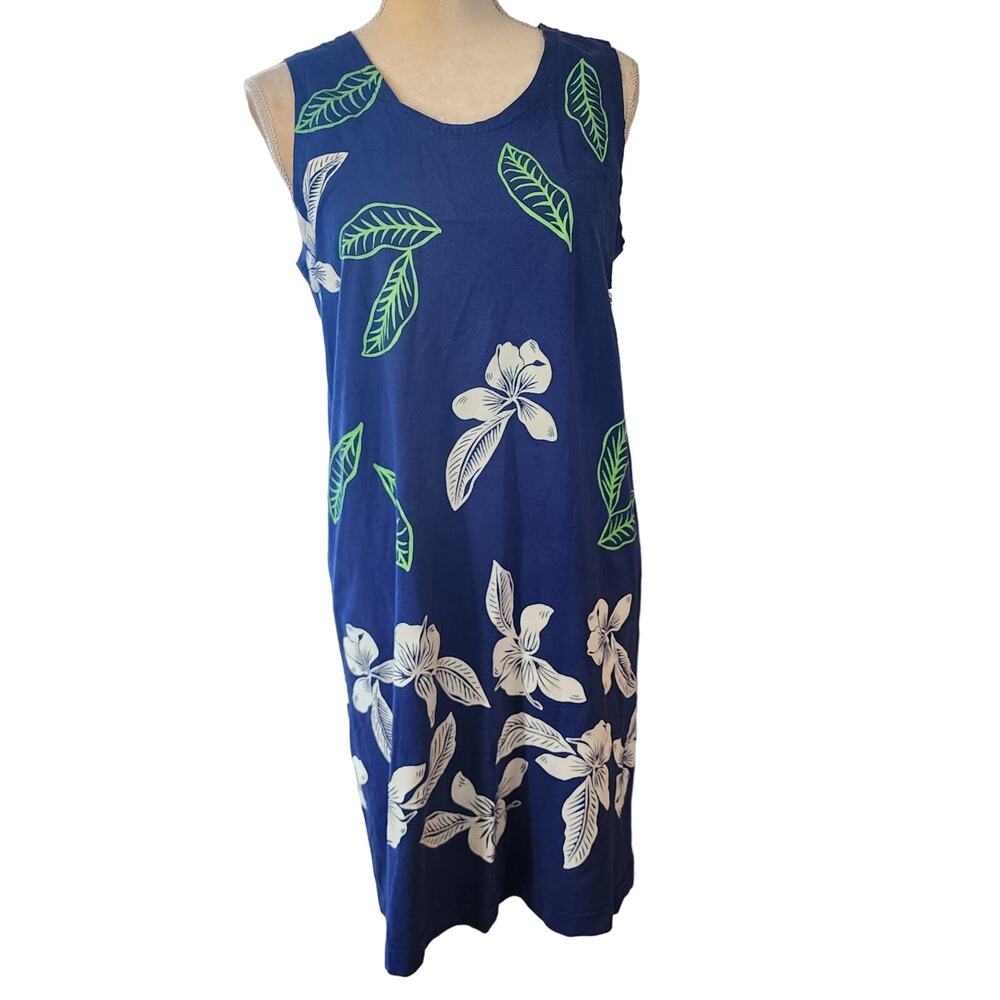 M.MAC Sleeveless Hawaiian Hibiscus Tank Dress Size Medium